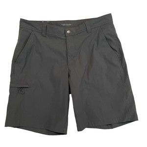 Columbia Gray PFG Men's Cargo Nylon Quick Dry Shorts Outdoor Hiking Fish Pockets